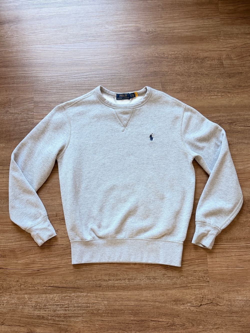 Polo by Ralph Lauren Light Cream Crewneck Sweater with Navy Pony